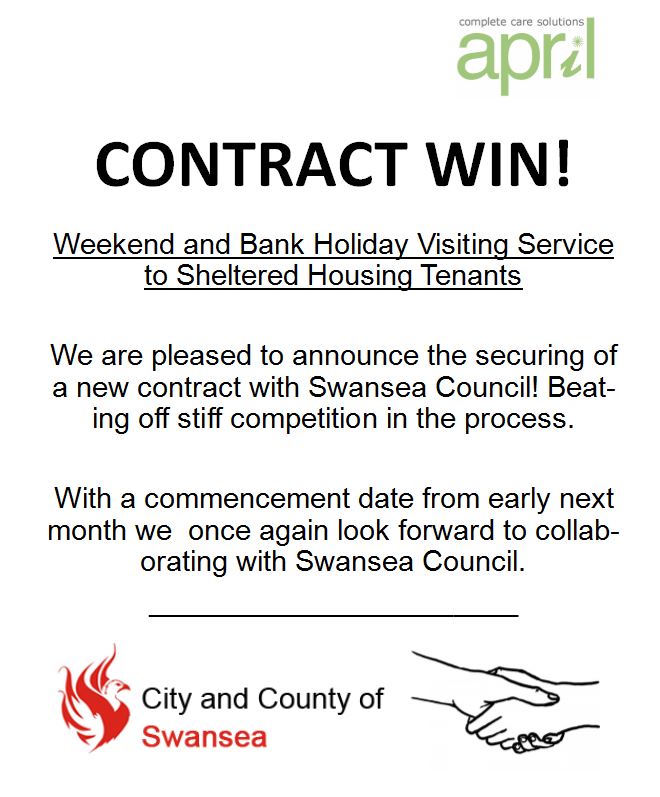 New Contract with Swansea Council!