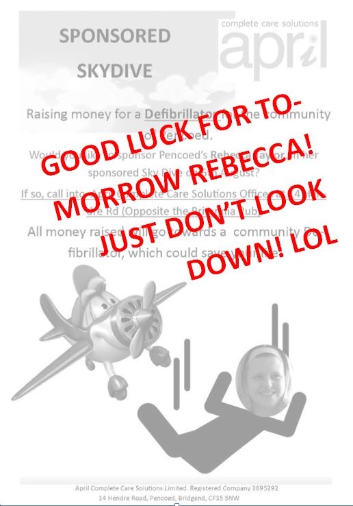 Good luck Rebecca!